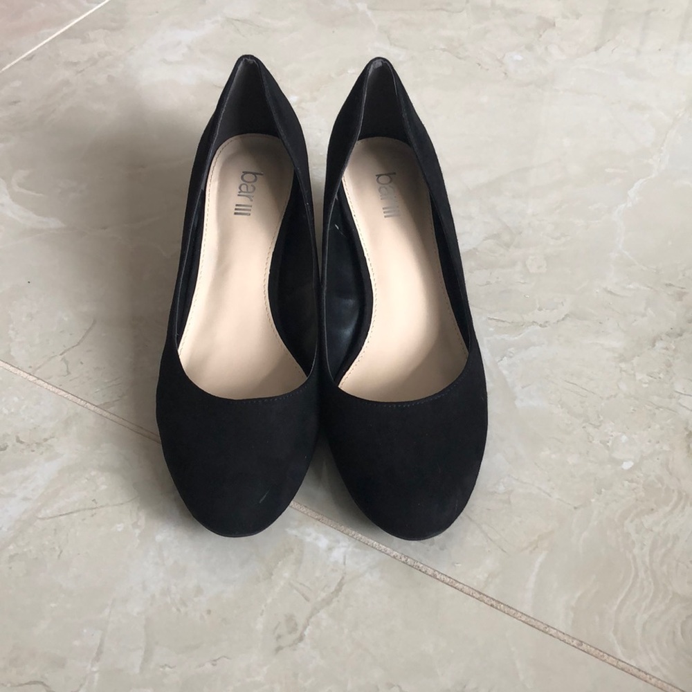 Bar III Black Suede Heels